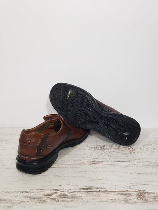 Clarks Escalade  Brown Leather Slip On Shoes  Loafers  Men\'s Size 11 main image 7